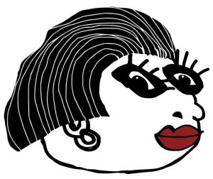 Logo von Madam Anna Ekke, illustriertes Frauenporträt