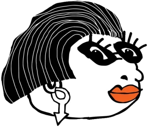 Logo von Madam Anna Ekke, illustriertes Frauenporträt